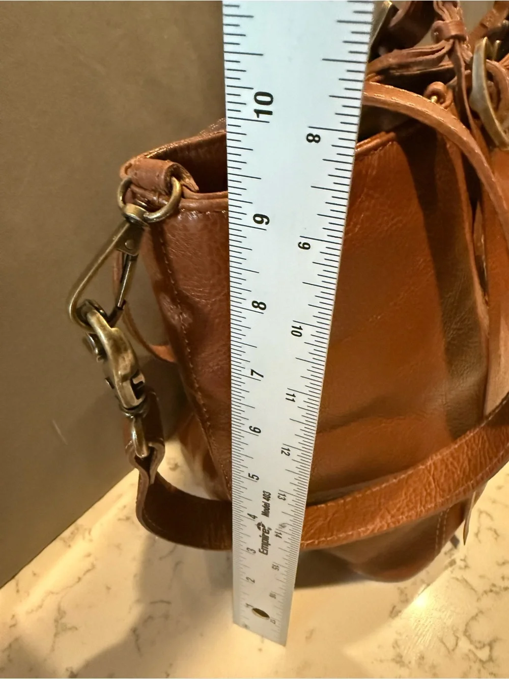 Frye Cognac Leather Double-Handle Tote